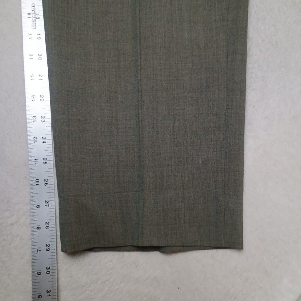 Brooks Brothers Pants Men 33x30 Gray Pleated Wool Straight Dress Suit Slacks USA - Picture 11 of 14